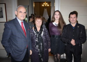 Ο Πρόεδρος του Μουσείου Αντώνιος Βογιατζής, η Διευθύντρια Αγλαία Αρχοντίδου- Αργύρη, η Δήμητρα Παπαναγιώτου, ο Κ. Ευαγγελάτος.