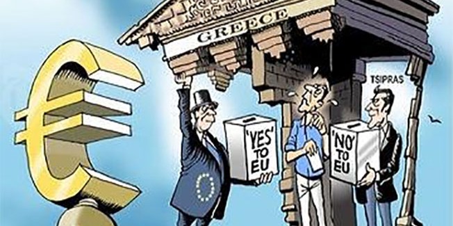 Πως βλέπουν οι ξένοι γελοιογράφοι το δημοψήφισμα