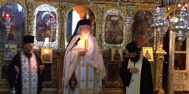 Ο π. Νικόλαος Χαρτουλιάρης στον Άγιο