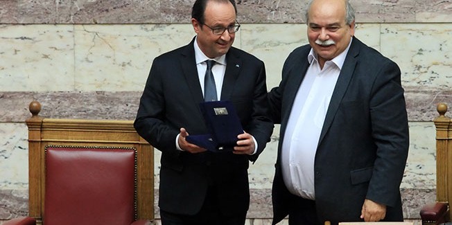 Προσφώνηση του Προέδρου της Βουλής κ. Νικολάου Βούτση στον Πρόεδρο της Γαλλικής Δημοκρατίας κ. Φρανσουά Ολάντ