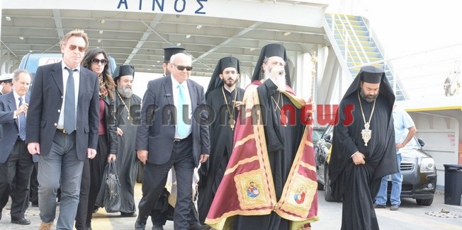 Μεγαλοπρεπη υποδοχή του Μητροπολίτη στο Ληξούρι