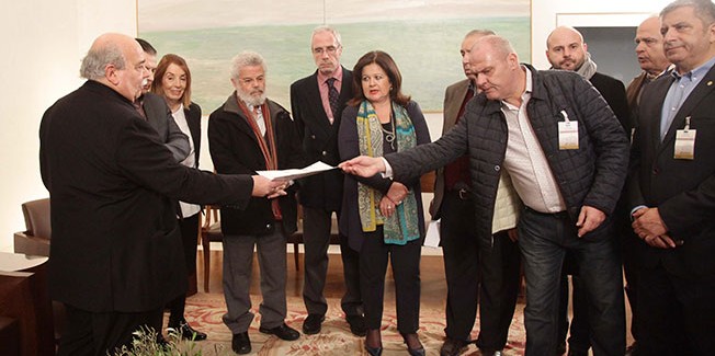 Συνάντηση του Προέδρου της Βουλής με εκπροσώπους συνδικαλιστικών οργανώσεων