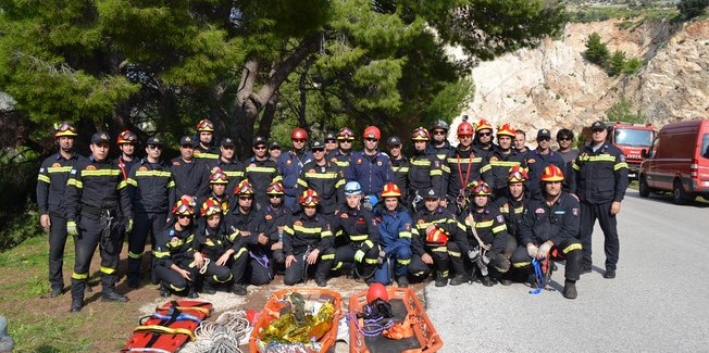 Εκπαίδευση πυροσβεστών της Π.Υ. Αργοστολίου