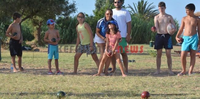 Επίδειξη του αθλήματος bocce από την  Ειρήνη Τρομπέτα