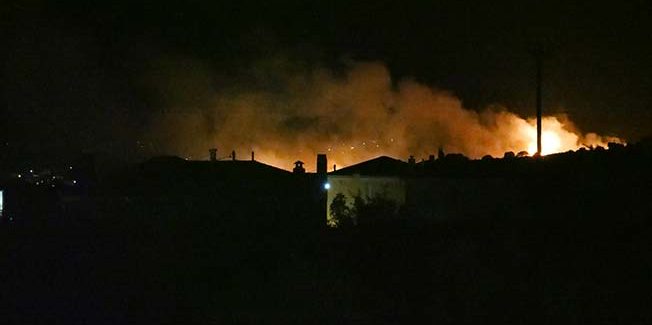 Ολονύχτια μάχη με τις φλόγες