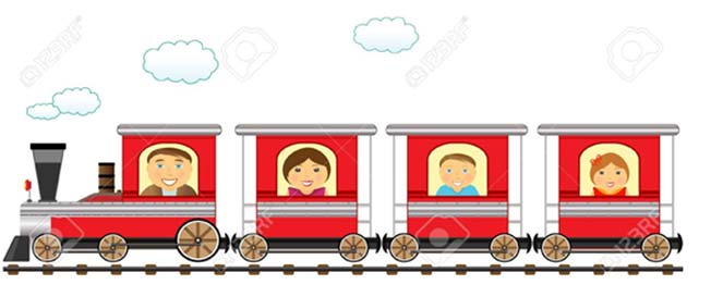 Παιδιά, πάμε βόλτα με το κόκκινο  τρενάκι να δούμε    “τα σημεία της πόλης”.