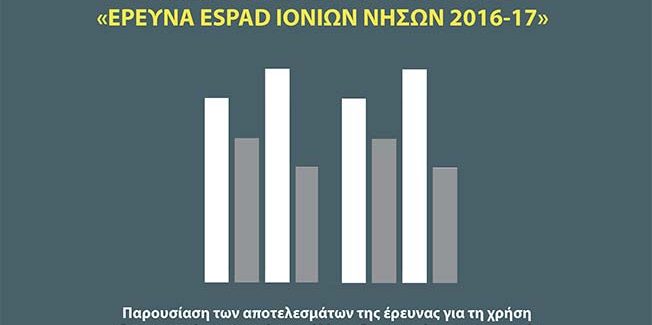 Έρευνα ESPAD Ιονίων Νήσων 2016 – 2017