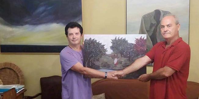 ΔΩΡΕΑ ΕΙΚΑΣΤΙΚΟΥ ΕΡΓΟΥ ΣΤΟ ΛΑΟΓΡΑΦΙΚΟ ΜΟΥΣΕΙΟ ΚΑΜΙΝΑΡΑΤΩΝ ΑΠΟ ΤΟΝ ΚΩΣΤΑ ΕΥΑΓΓΕΛΑΤΟ