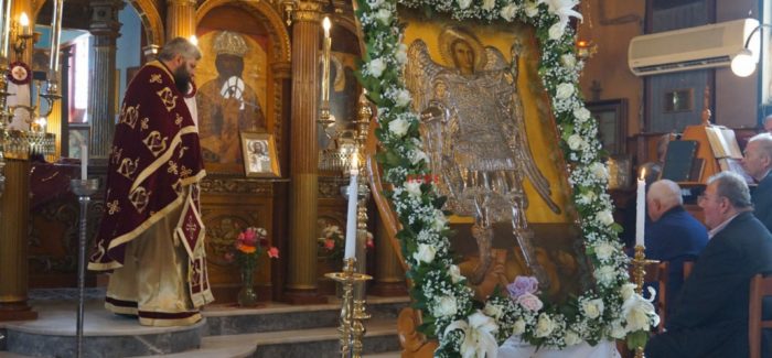 Πανηγυρική θεία Λειτουργία από τον  π. Ιωάννης Φραγκισκάτος στον ΙΝ Αρχαγγέλων στο Ληξούρι.