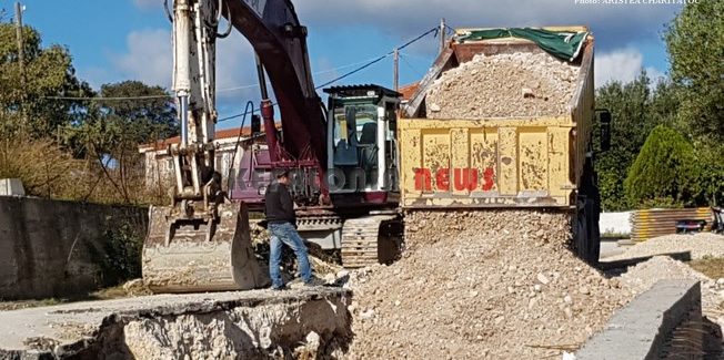 Τελείωσε η κατασκευή του τοιχίου στον Αγιο Βασίλη  στην Παλική