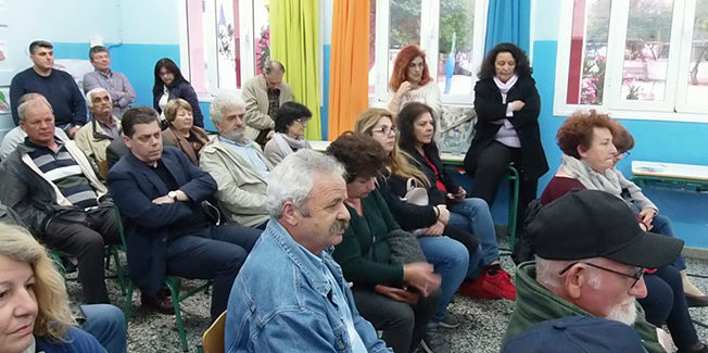 Η χτεσινή εκδήλωση της ΚΟΒ Σάμης – Πυλάρου του ΚΚΕ για τις Ευρωεκλογές.
