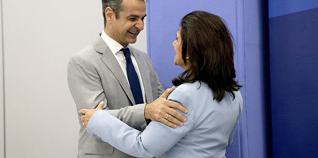 Συνάντηση Ρόδης Κράτσα με τον Πρόεδρο της Ν.Δ. Κυριάκο Μητσοτάκη