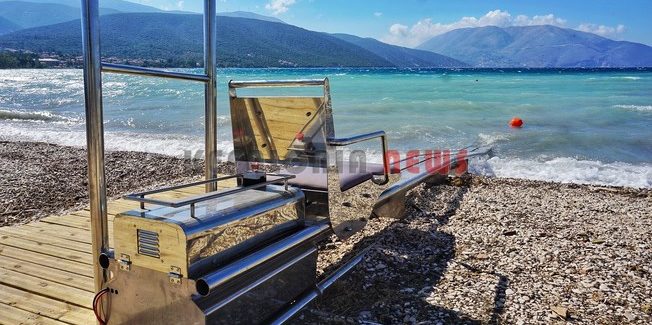 Πρόσβαση για ΑμεΑ στην θαλασσα, στην πλαζ Σάμης