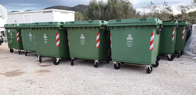 Ο Δήμος Ιθάκης προμηθεύτηκε 35 νέους κάδους  σκουπιδιών