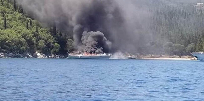 Φισκάρδο: Βυθίστηκε το ιστιοφόρο στο οποίο εκδηλώθηκε φωτιά