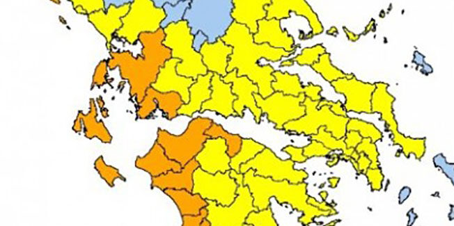 Πολύ υψηλός ο κίνδυνος πυρκαγιάς για αύριο-Δείτε τις περιοχές (χάρτης)