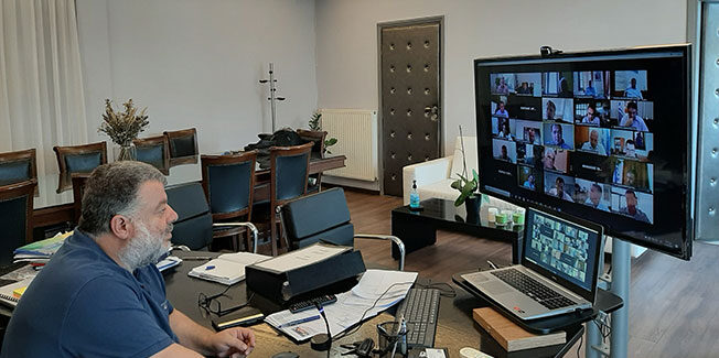 Τηλεδιάσκεψη διοργανώθηκε από την Προεδρία της Κυβέρνησης