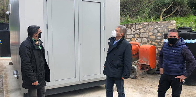 Επίσκεψη στην Ιθάκη για τα έργα στη μονάδα αφαλάτωσης και τις  αποκαταστάσεις από τον «Ιανό»