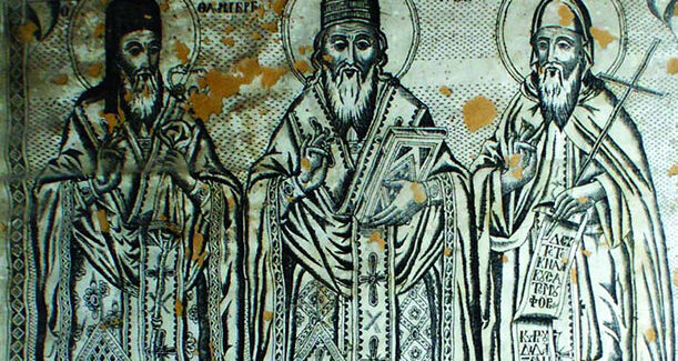 Ένα χαρακτικό για τους τρεις αγίους των Επτανήσων
