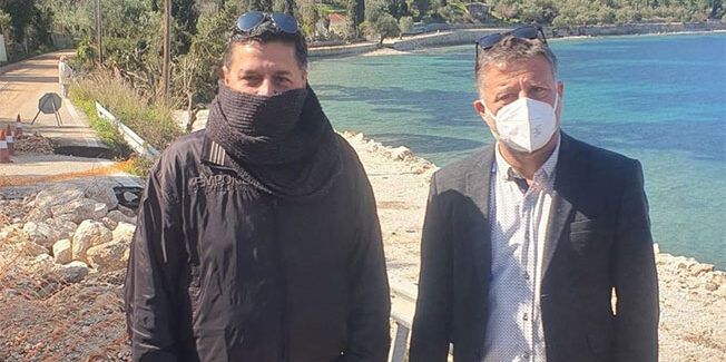 Τα έργα αποκατάστασης στο επαρχιακό δίκτυο της Ιθακης επιθεώρησε Σταύρος Τραυλός