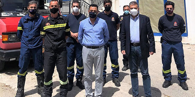 Επίσκεψη στην Πυροσβεστική Υπηρεσία και συνάντηση με  εκπροσώπους του κυνηγετικού συλλόγου