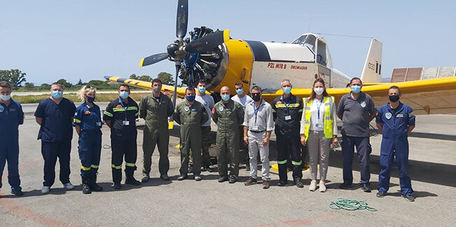 Το κλιμάκιο της 359 Μοίρας Αεροπορικής Εξυπηρέτησης Δημοσίων  Υπηρεσιών ( ΜΑΕΔΥ) της Κεφαλονιάς……