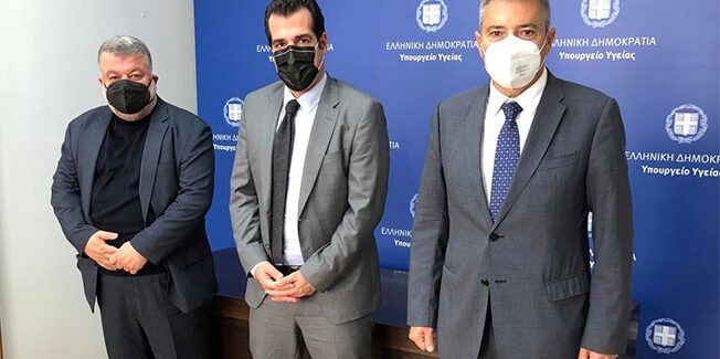 Συνάντηση με τον Υπουργό Υγείας κ. Πλεύρη και τον Δήμαρχο  Αργοστολίου κ. Μιχαλάτο