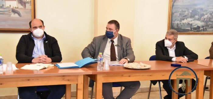 Τον Δήμαρχο Ληξουρίου κ. Γεώργιο Κατσιβέλη επισκέφτηκε σήμερα  ο  Υφυπουργός κ. Χρήστος Τριαντόπουλος.