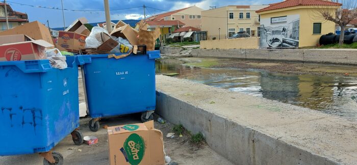 Πολλά τα παράπονα από το Ληξούρι με τους κάδους…