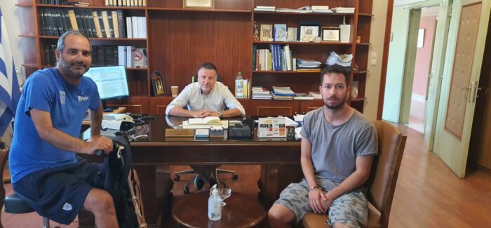 Συνάντηση του Αντιπεριφερειάρχη κ. Σταύρου Π. Τραυλού με τον πρωταθλητή Ελλάδος επιτραπέζιας αντισφαίρισης,