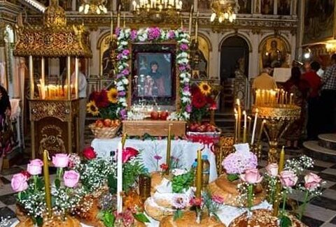 Εορτασμός  της Αγίας Ειρήνης της Χρυσοβαλάντου στα Βαλσαμάτα