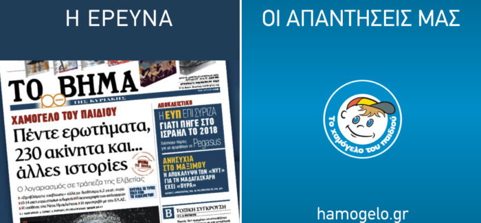 Οι απαντήσεις του Οργανισμού «Το Χαμόγελο του Παιδιού» στο δημοσίευμα…….