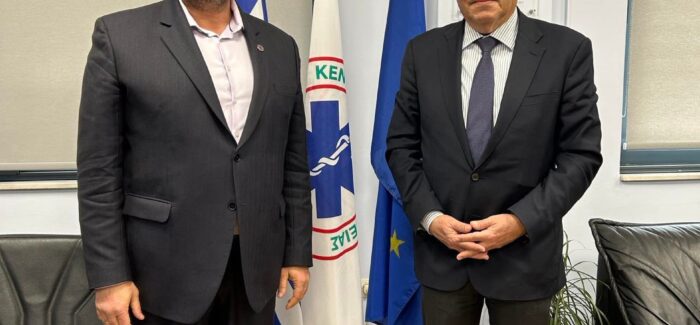 Συνάντηση με τον Πρόεδρο του ΕΚΑΒ κ. Παπαευσταθίου για την  ενίσχυση του ΕΚΑΒ Κεφαλονιάς