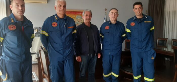  Συνάντηση του  αντιδήμαρχου Γιώργου Τσιλιμιδού με την ηγεσία  της Πυροσβεστικής