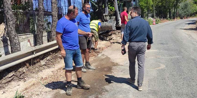 Επίσκεψη στις παρεμβάσεις οδικής ασφάλειας που εκτελούνται στην Επαρχιακή Οδό Αργοστολίου – Φισκάρδου,