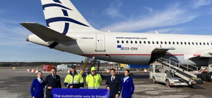 Η AEGEAN επεκτείνει το πρόγραμμα χρήσης Βιώσιμων Αεροπορικών Καυσίμων……..