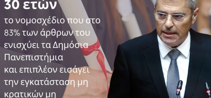 Mία ριζική τομή στην ελληνική εκπαίδευση και μία γενναία μεταρρύθμιση……..