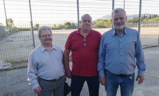 Επίσκεψη αντιπροσωπείας της ΑΝΑΣΑ στο γήπεδο του Κοντοκαλίου.