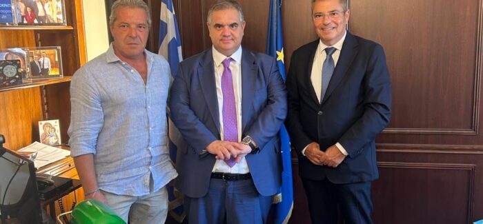 Σημαντική συνάντηση εργασίας με τον Δήμαρχο Σάμης Παναγή Δρακουλόγκωνα…..