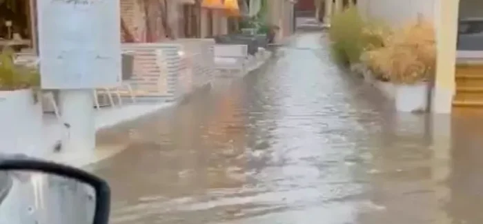 Πλημμύρισε η παραλιακή του Αργοστολίου