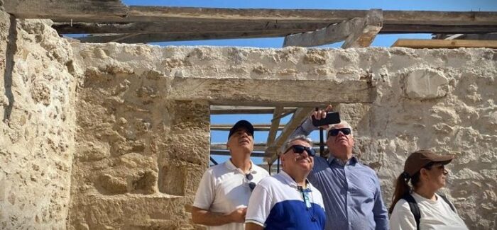 Αυτοψία του Περιφερειάρχη Ιονίων Νήσων, Γιάννη Τρεπεκλή,  στις  εργασίες αποκατάστασης της Ι.Μ. Στροφάδων στη Ζάκυνθο: