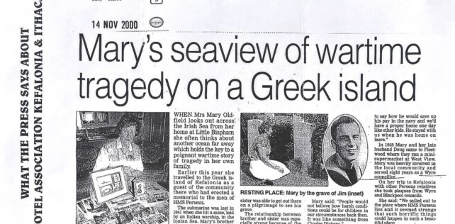 Ιστορική ενημέρωση του πρώην Δημάρχου Ανδρέα Ζαπάντη προς τους  διοργανωτές της εκδήλωσης για το Υποβρύχιο Περσέας στον Πόρο Κεφαλονιάς