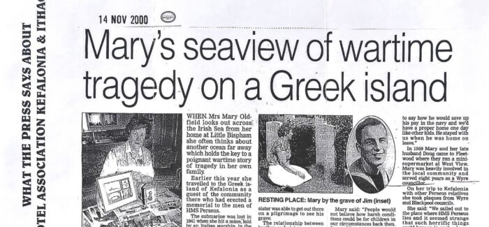 Ιστορική ενημέρωση του πρώην Δημάρχου Ανδρέα Ζαπάντη προς τους  διοργανωτές της εκδήλωσης για το Υποβρύχιο Περσέας στον Πόρο Κεφαλονιάς